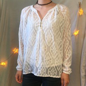 Miami Off White Sheer Blouse
